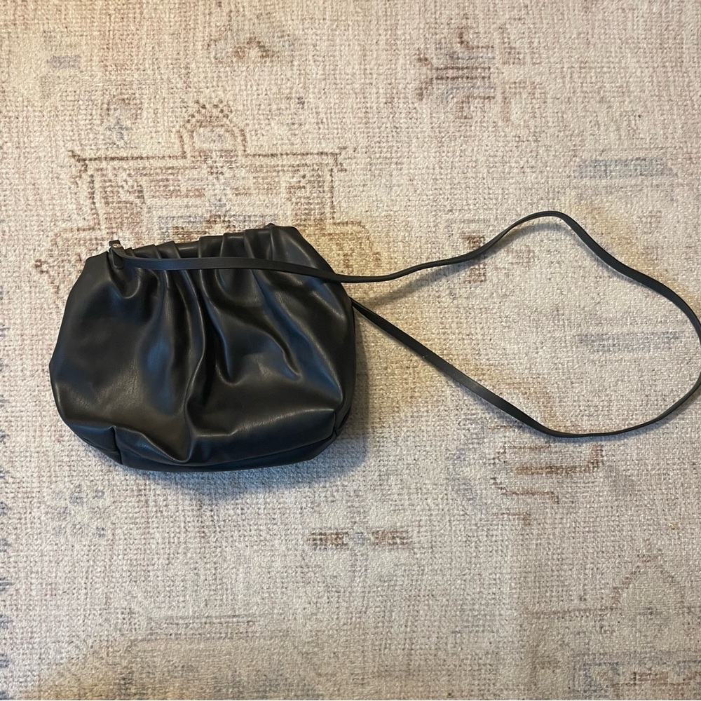 Black Leather Shoulder Bag